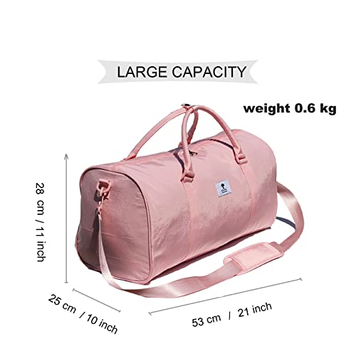 Original Pink Floral Water Resistant Duffel Bag 100 Deals