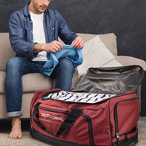 Pacific Gear Rolling Duffel Bag with Telescoping Handle 100 Deals