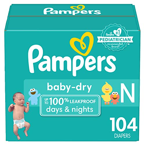 Pampers Baby Dry Size 0 Diapers, 104 Count 100 Deals
