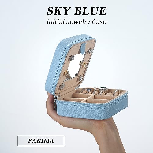 Parima Personalized Blue Travel Jewelry Case 100 Deals