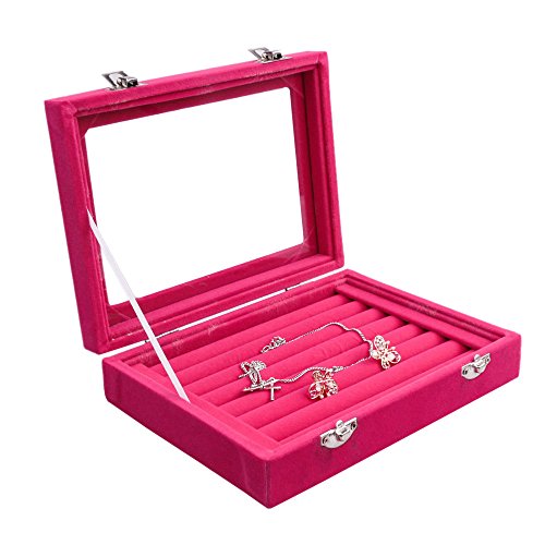 Pasutewel Velvet Glass Ring Jewelry Display Box 100 Deals