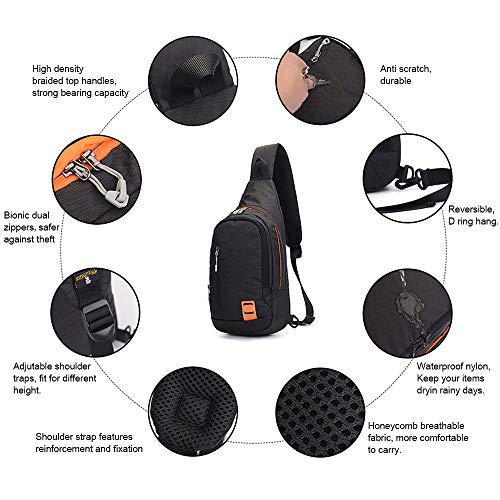 Peicees Waterproof Sling Backpack for Unisex 100 Deals