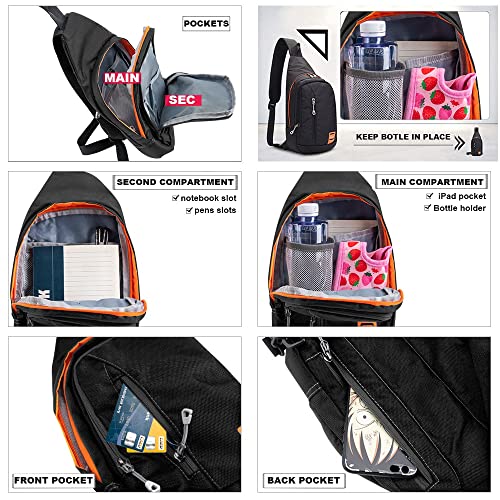 Peicees Waterproof Unisex Backpack Crossbody Daypack 100 Deals