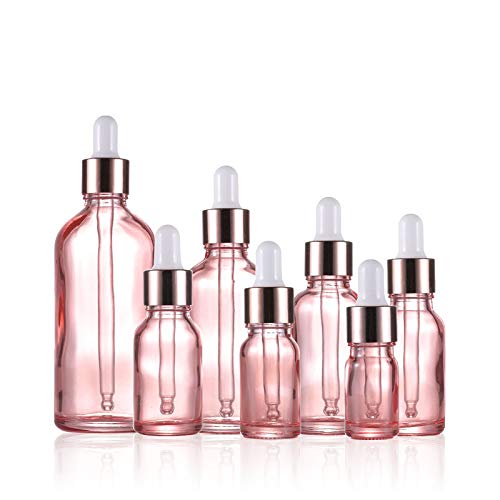 Pink Glass Dropper Bottle with Pipette 100 Deals