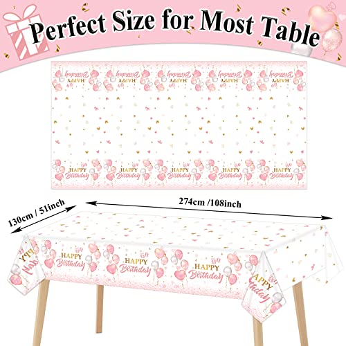 Pink Rose Gold Tablecloth - 54x108 Inches 100 Deals