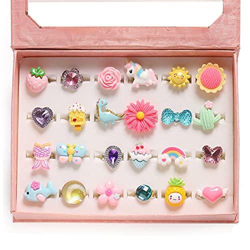 PinkSheep Little Girl Jewel Rings Box Set 100 Deals