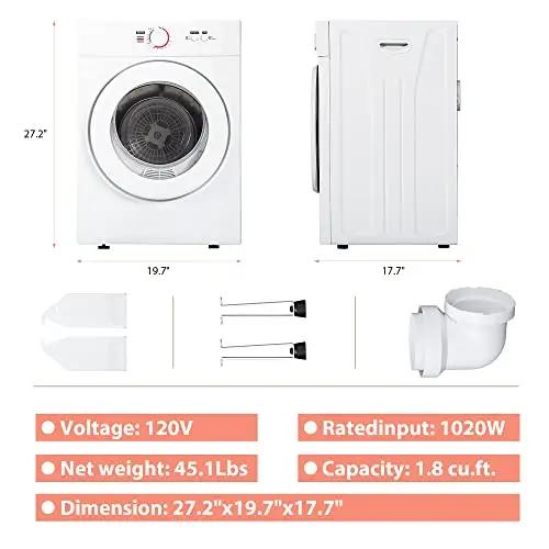 Portable Clothes Compact Dryer, White - 100 Deals