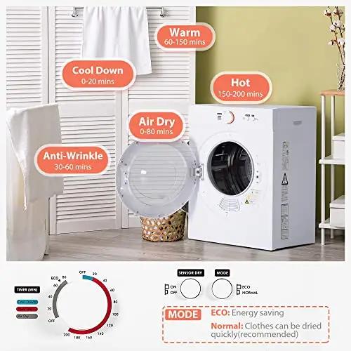 Portable Clothes Compact Dryer, White - 100 Deals