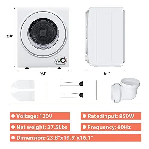 Portable Compact Clothes Dryer - White 100 Deals