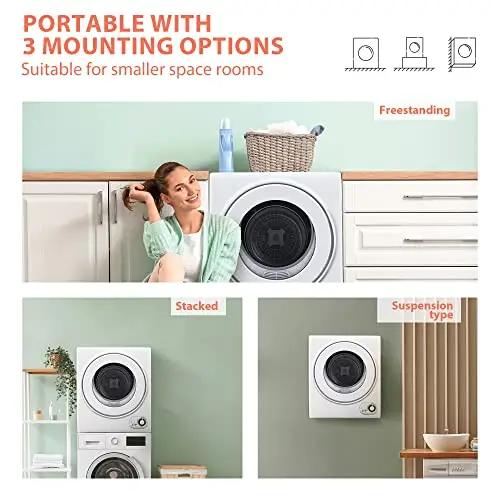 Portable Compact Clothes Dryer - White 100 Deals