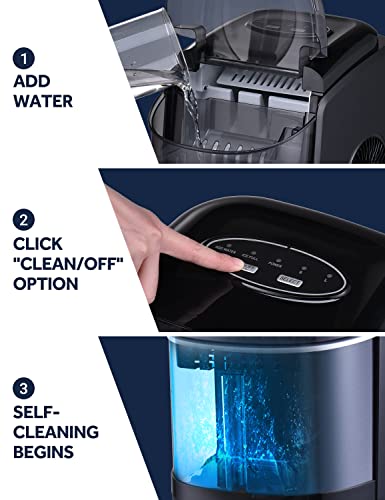 Portable Ice Maker Machine: Fast, Self-Cleaning, 26Lbs/24H 100 Deals