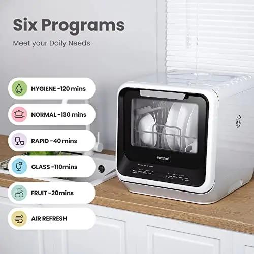 Portable Mini Dishwasher: 6 Programs 100 Deals