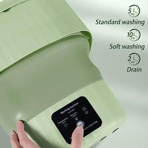 Portable Mini Washing Machine, Green 100 Deals