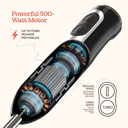 Powerful Immersion Blender - Turbo 500W Handheld 100 Deals