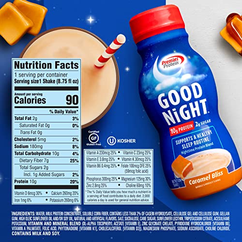 Premier Protein Caramel Bliss Nighttime Shake, 12-Pack 100 Deals