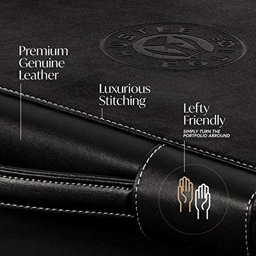 Premium Leather Zippered 3 Ring Portfolio Folio 100 Deals