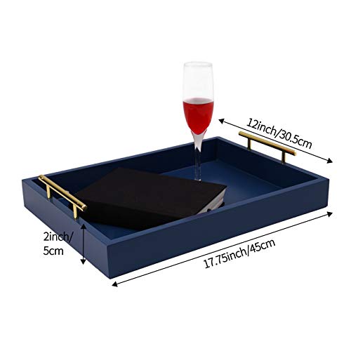 Premium Ottoman Tray with Gold Handles 100 Deals