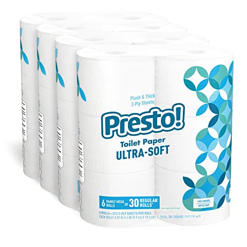 Presto! Ultra-Soft Toilet Paper | 24 Rolls 100 Deals