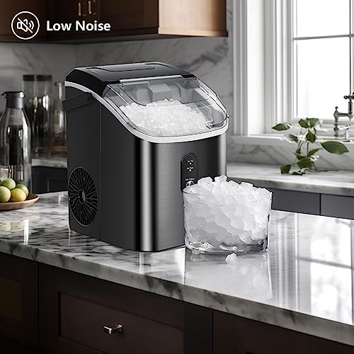 Protable Nugget Ice Maker Compact, Self-Cleaning Pebble Ice Machine 100 Deals