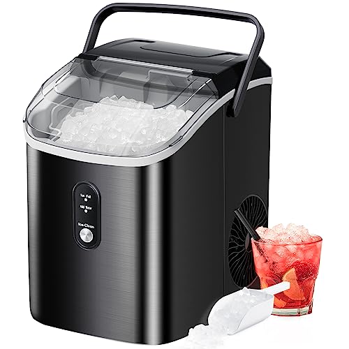 Protable Nugget Ice Maker Compact, Self-Cleaning Pebble Ice Machine 100 Deals