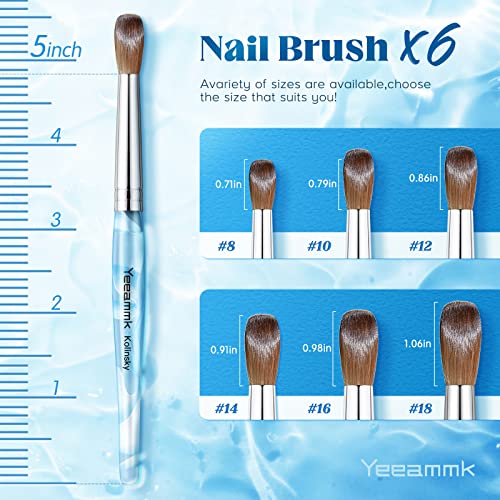 Pure Kolinsky Acrylic Nail Brush | Size 12 | Round Oval Shape 100 Deals