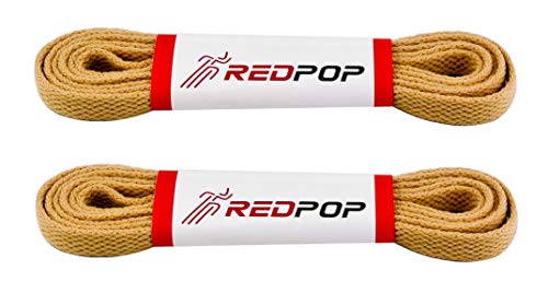RED POP Cotton Flat Athletic Shoelaces - Tan 100 Deals