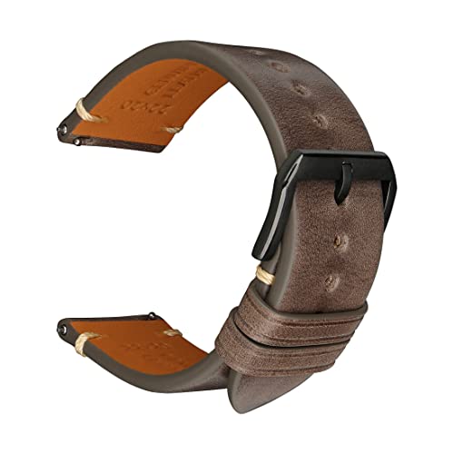 REZERO Quick Release Leather Watch Band 100 Deals