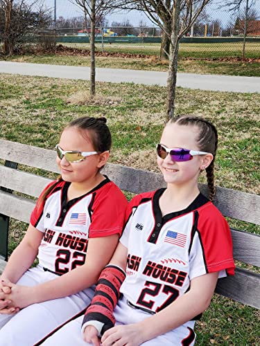 Rawlings Youth Baseball and Softball Sunglasses - White/Pink 100 Deals