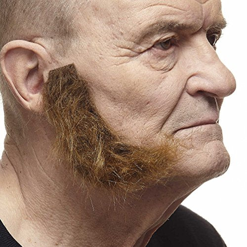 Realistic L-Shaped Brown Sideburns by Mustaches 100 Deals