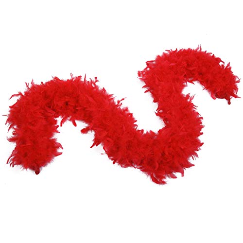 Red Chandelle Feather Boa - Ideal for Events 100 Deals