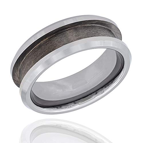 Ring Core Blank for Inlay Jewelry Making(8mm Silver Tungsten, 9.5) 100 Deals