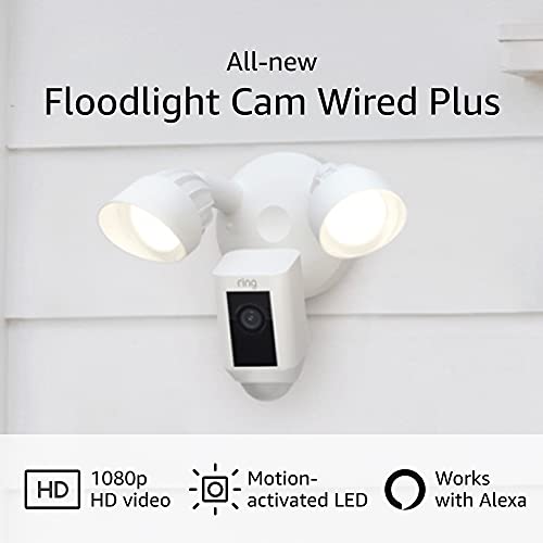 Ring Floodlight Cam White 1080p HD (2021) 100 Deals