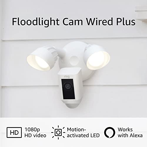 Ring Floodlight Cam White 1080p HD (2021) 100 Deals