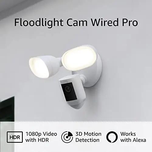 Ring Floodlight Cam Wired Pro, White color 100 Deals