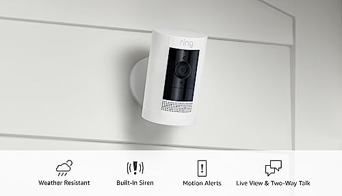 Ring Weather-Resistant Outdoor Camera, White color 100 Deals
