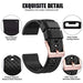 Ritche 19mm Silicone Watch Band - Black/Rose Gold 100 Deals
