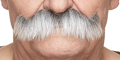 Rocking Grandpa's Gray & White Fake Mustache 100 Deals