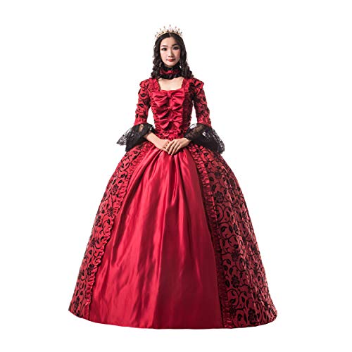 Rococo Masquerade Ball Gown (RED, S) 100 Deals
