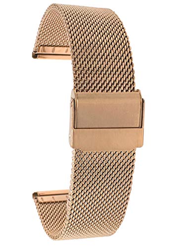 Rose Gold Stainless Steel Mesh Watch Band 100 Deals