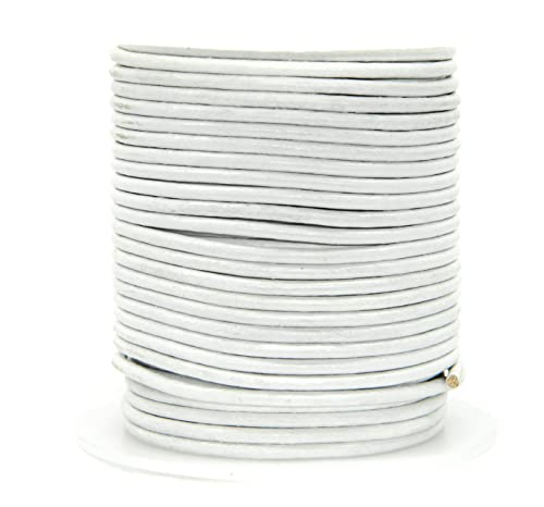 Round Leather Cord 1.5 mm - White 100 Deals