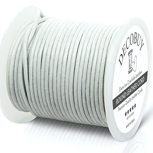 Round Leather Cord 1.5 mm - White 100 Deals