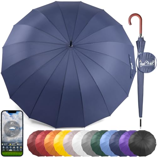 Royal Walk Large Windproof Golf Umbrella Navy Blue 100 Deals
