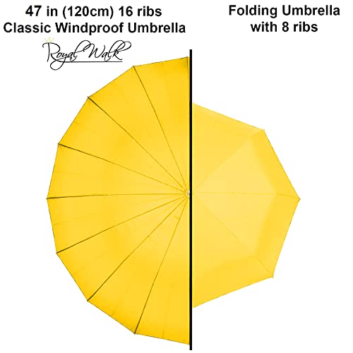 Royal Walk Windproof Golf Umbrella – Yellow 100 Deals