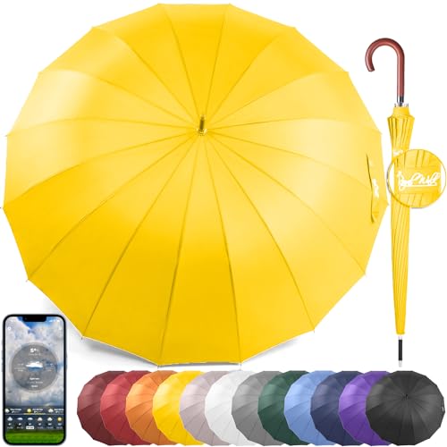 Royal Walk Windproof Golf Umbrella – Yellow 100 Deals