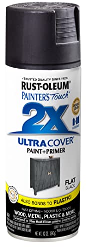 Rust-Oleum Flat Black Spray Paint 12oz 100 Deals