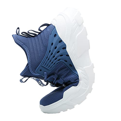 SANNAX High Top Fashion Sneakers Light Blue 100 Deals