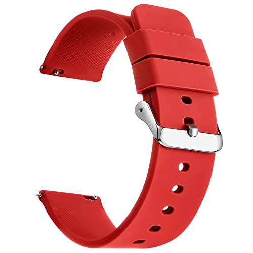 SBR-Trade Red Silicone Watch Bands for Men and Women 100 Deals