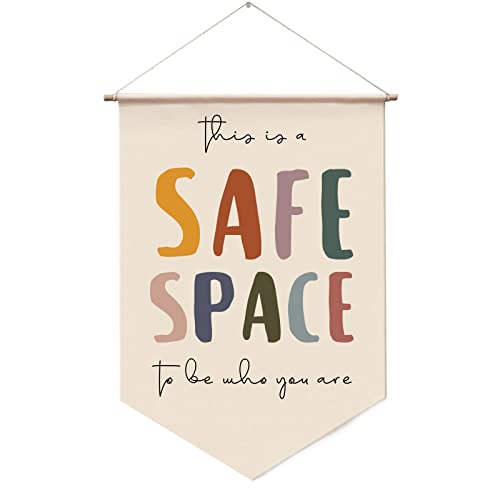 Safe Space Wall Hanging for Therapy Offices 100 Deals