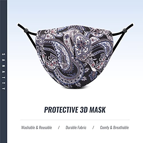 Sanatty Washable Reusable Cloth Face Masks 5-Pack 100 Deals