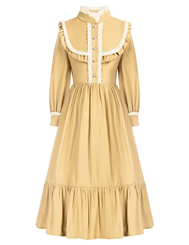 Scarlet Darkness Pioneer Colonial Prairie Dress 12Y 100 Deals